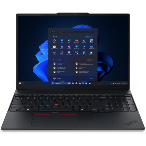Laptop Lenovo ThinkPad E16 Gen 3, Intel Core Ultra 5 225U, 16 inch, RAM 16GB, SSD 512GB, Intel Graphics, Windows 11 Pro, Black, 21SR0045RI
