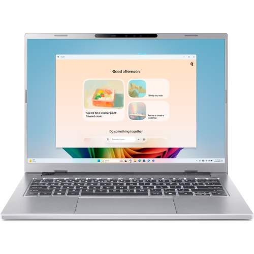 Laptop Acer Aspire 14 AI OLED A14-53M-76N0, Intel Core Ultra 7 256V, 14 inch, RAM 16GB, SSD 1TB, Intel Arc Graphics 140V, No OS, Pure Silver
