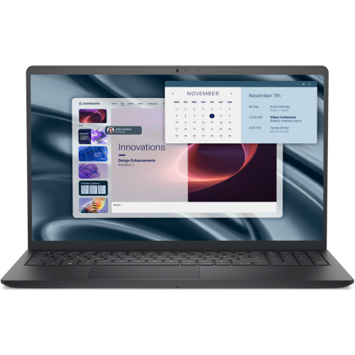 Laptop Dell Pro 15 Essential PV15255, AMD Ryzen 5 7520U, 15.6 inch, RAM 8GB, SSD 512GB, AMD Radeon 610M, Windows 11 Pro, Carbon Black