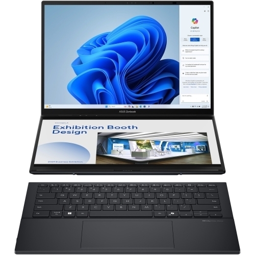 Laptop ASUS Zenbook Duo 14 OLED (2025) UX8406CA-QL118X, Intel Core Ultra 7 255H, 2 x 14 inch Touch, RAM 32GB, SSD 1TB, Intel Arc 140T, Windows 11 Pro, Inkwell Gray